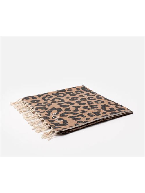 jacquard beach towel with fringe MC2 SAINT BARTH | FOUTAS JN-02060H1100 EMB LEOPARD